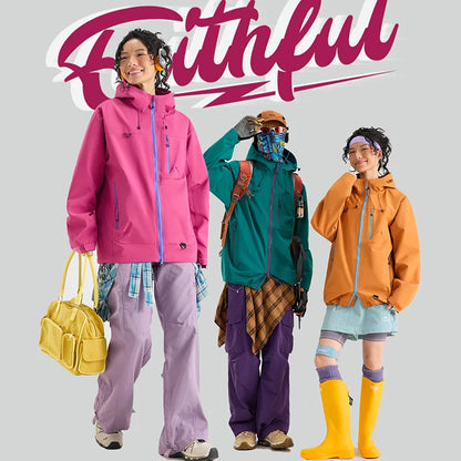 Unisex Waterproof Hiking Jacket Windbreaker