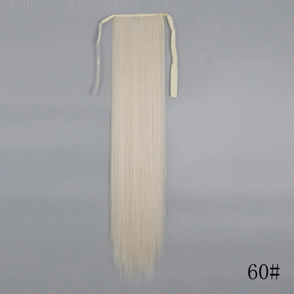 Long Straight Clip-in Ponytail Hair Extension Black