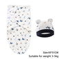 Cotton Cartoon Printed Baby Blanket Hat Set