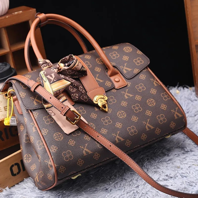 Women's Versatile PVC Handbag with Zipper Closure