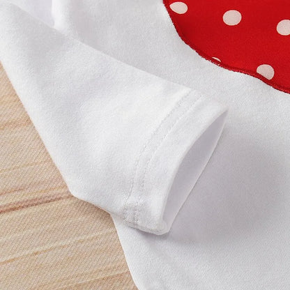 3PCS Baby Girl Clothes Set Long Sleeve Romper Pant Headband