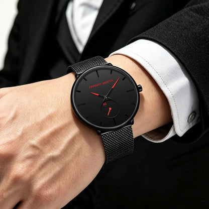 Waterproof Stainless Steel Mesh Quartz Men Watch