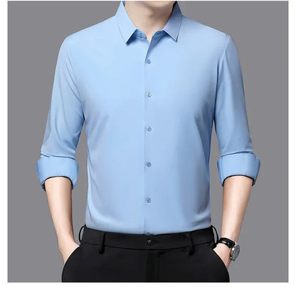 Men's Ultra-Stretch Slim-Fit Long Sleeve Shirt