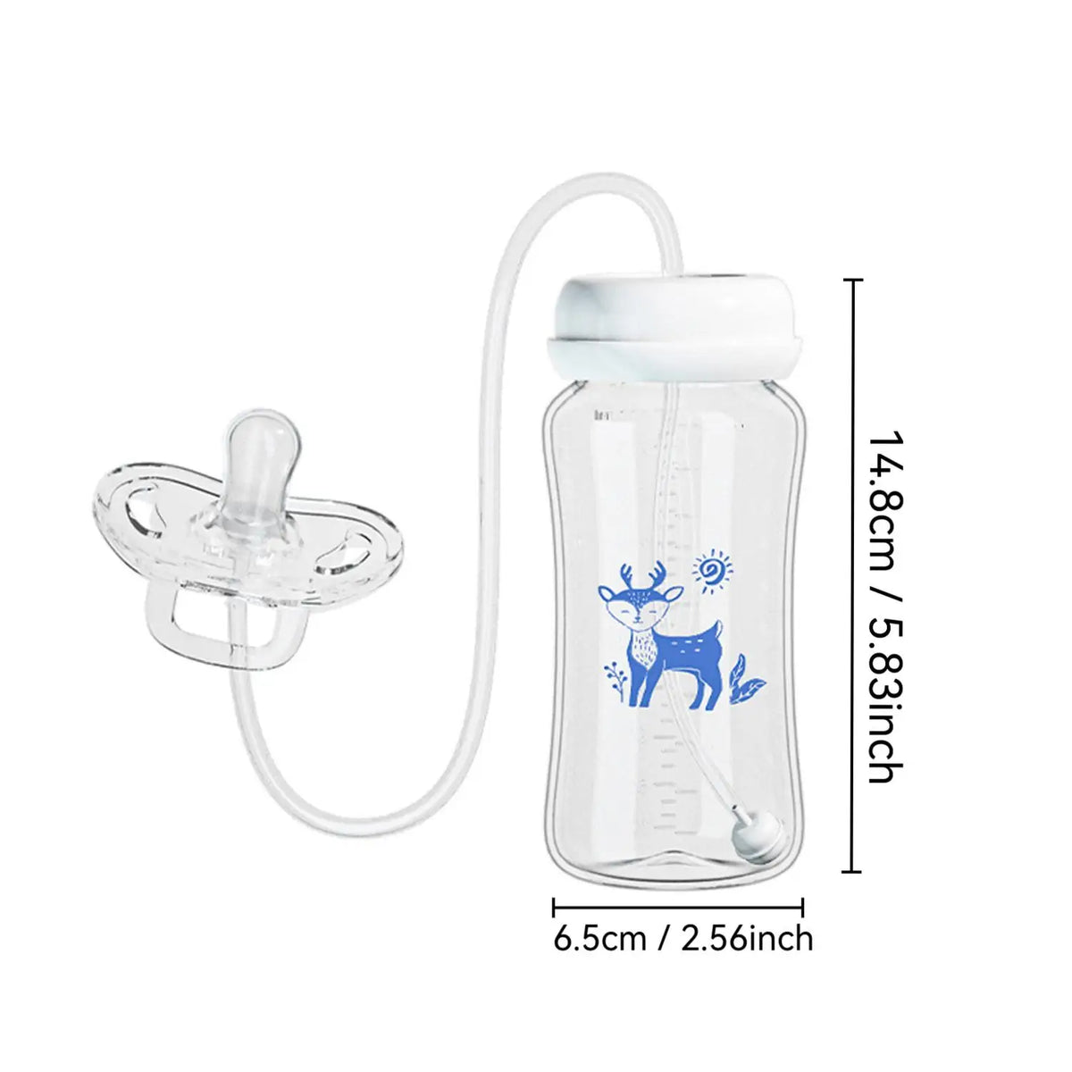 300ML Wide-neck Baby Bottle with Anti-Drop Gravity Ball