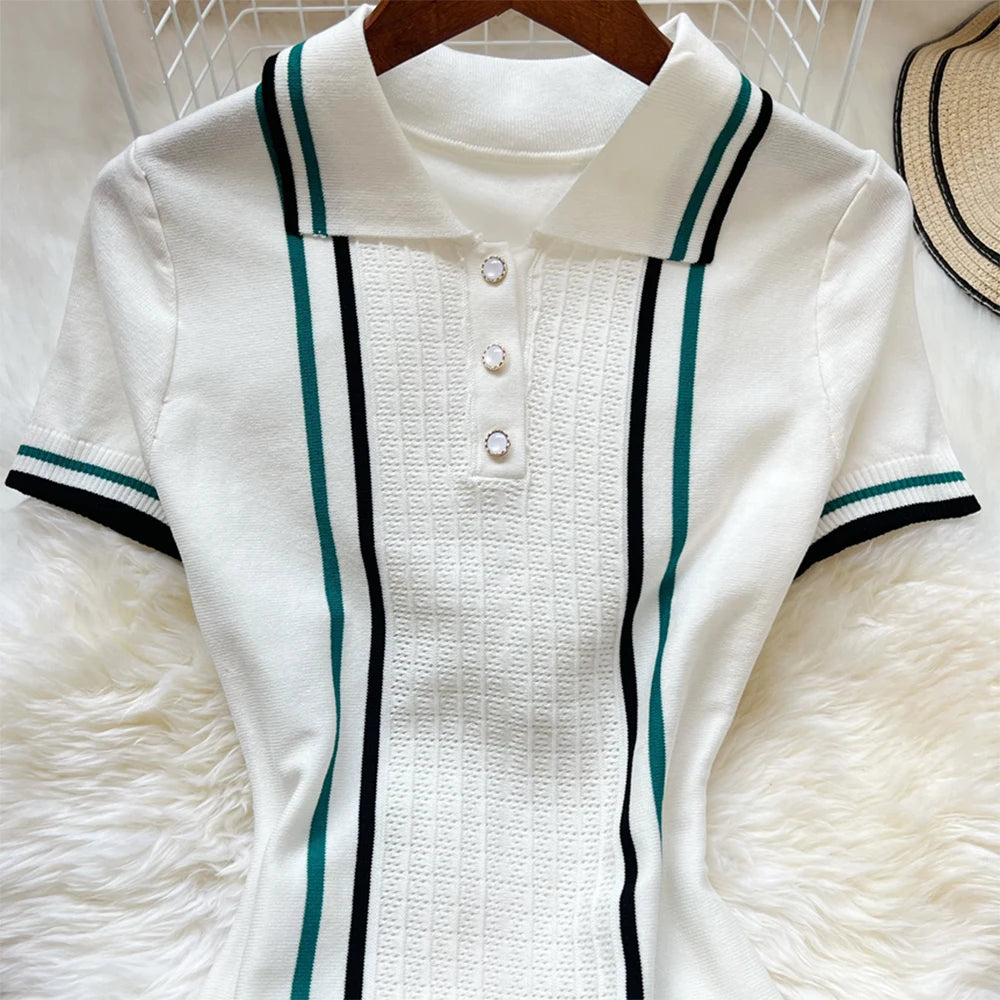 Women Knitted Mini Dress with Ruffles