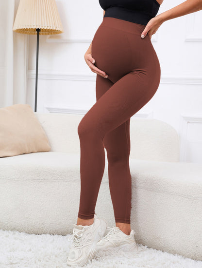 Womens Maternity Leggings Over Soft Polyester Activewear