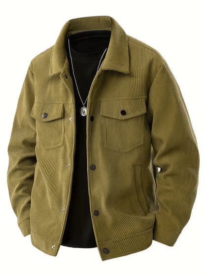 Autumn Corduroy Jacket for Men in Casual Style