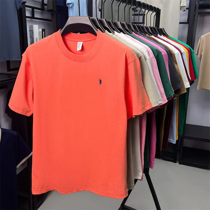 Cotton Men's Short Sleeve T-Shirt Casual Round Neck