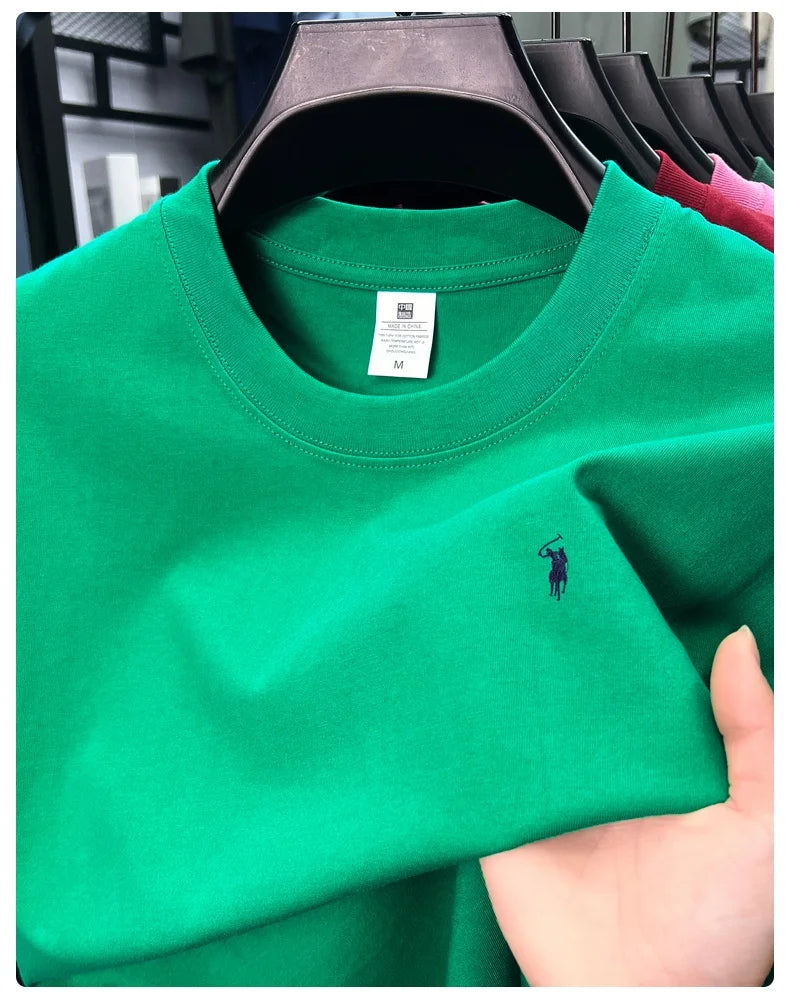 Cotton Men's Short Sleeve T-Shirt Casual Round Neck