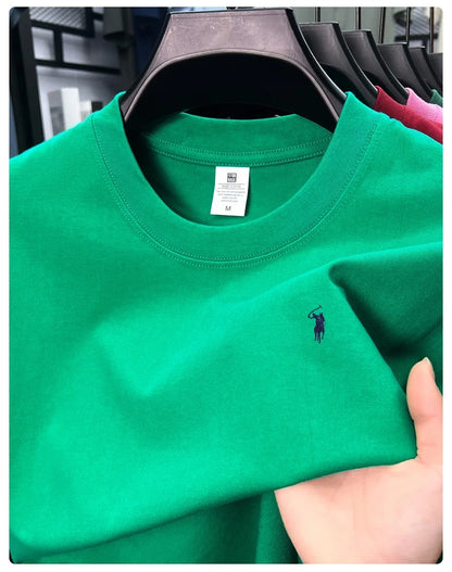 Cotton Men's Short Sleeve T-Shirt Casual Round Neck