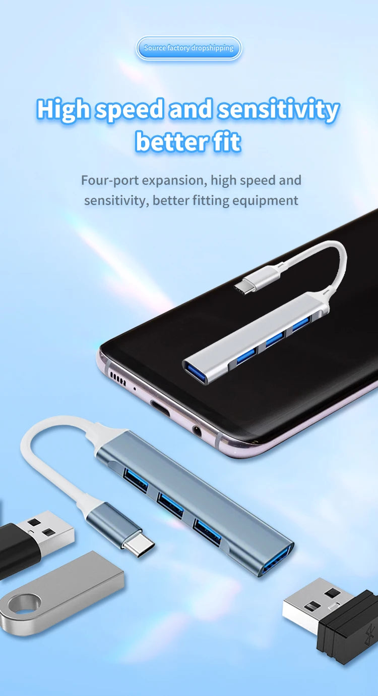 4-in-1 USB C Hub 3.0 Multi-Port Adapter