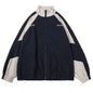 Men's Patchwork Color Block Varsity Jacket