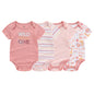 Kiddiezoom Cartoon Baby Bodysuits 100% Cotton 4pcs