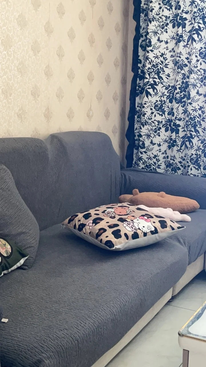 Jacquard Sofa Cover Thick Elastic for L-Shaped Sofa