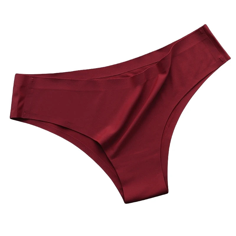 4PCS Seamless Brazilian Panties Cool Ice Silk Low Waist