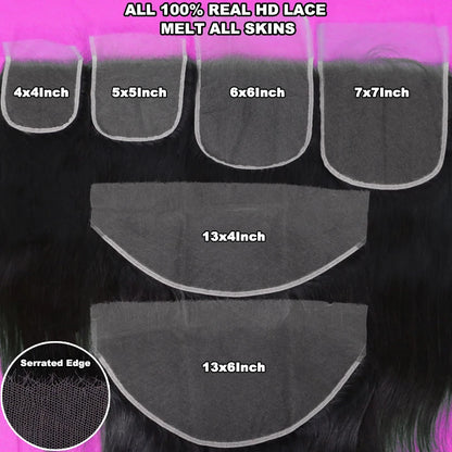 Queen Hair HD Lace Closure Frontal Virgin Human Hair