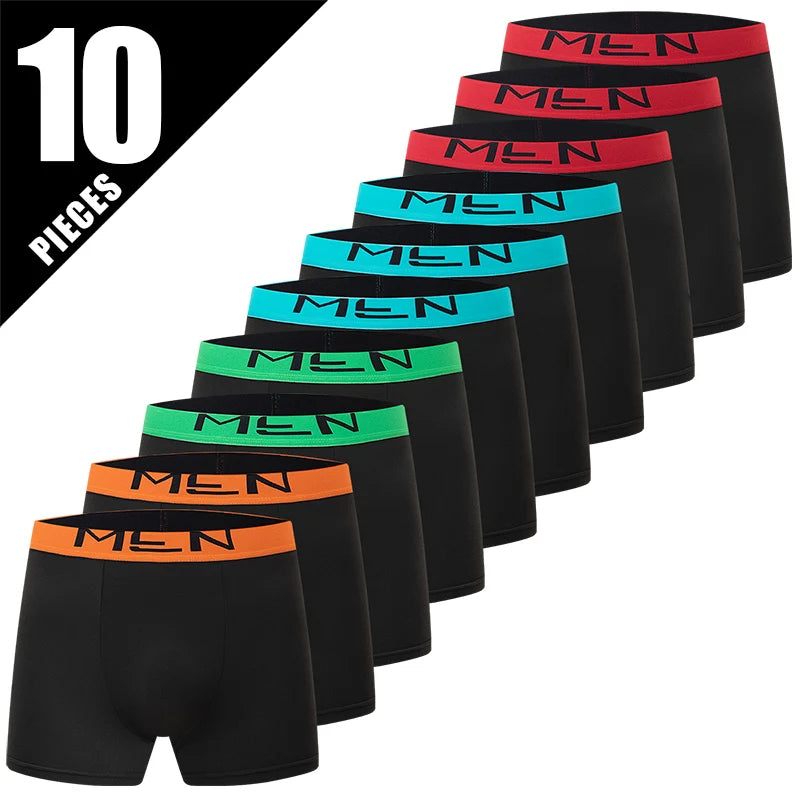 Men's Black Gold Printed Boxer Underwear 5/10 Pack