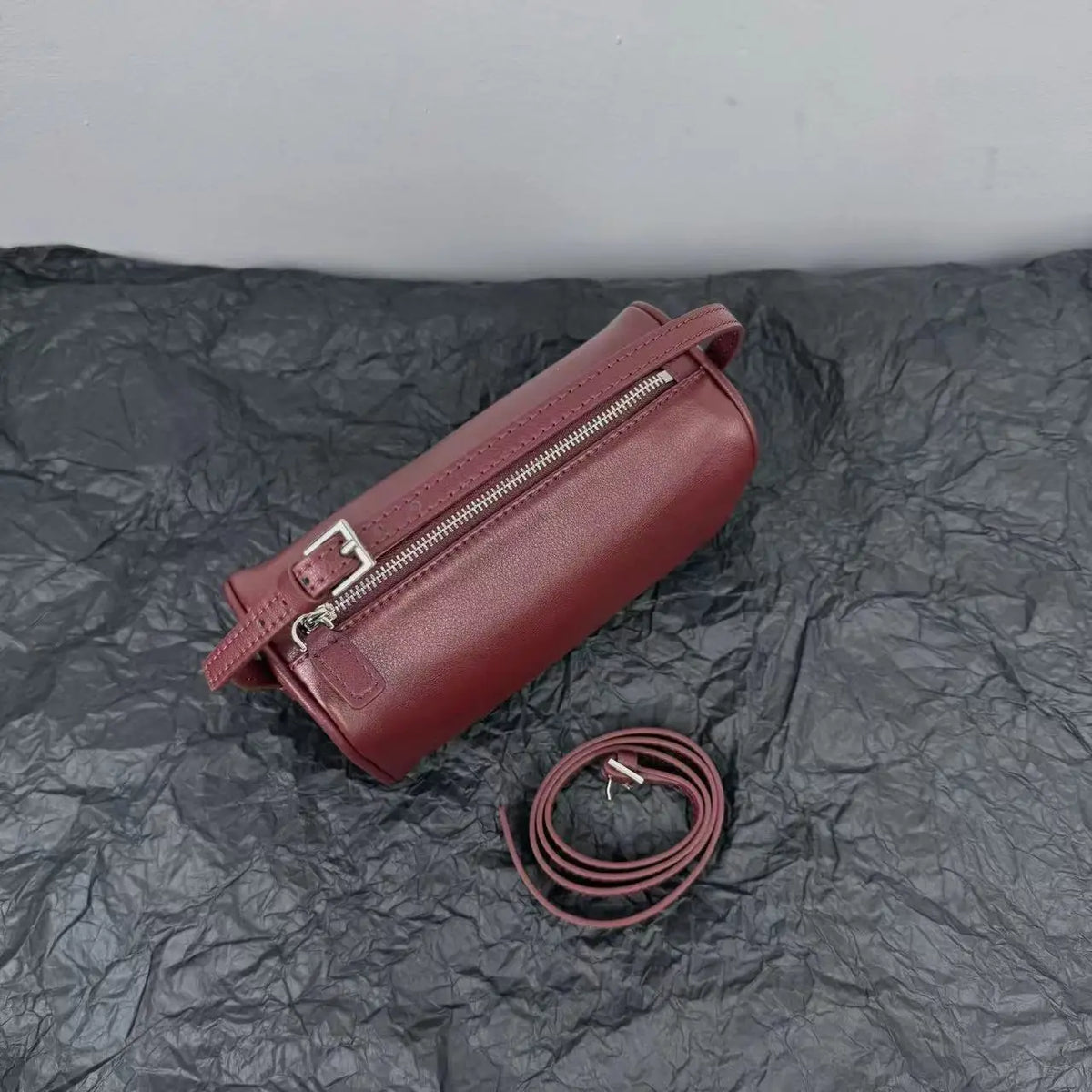 Soft Cowhide Mini Crossbody Bag with Split Leather