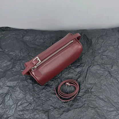 Soft Cowhide Mini Crossbody Bag with Split Leather