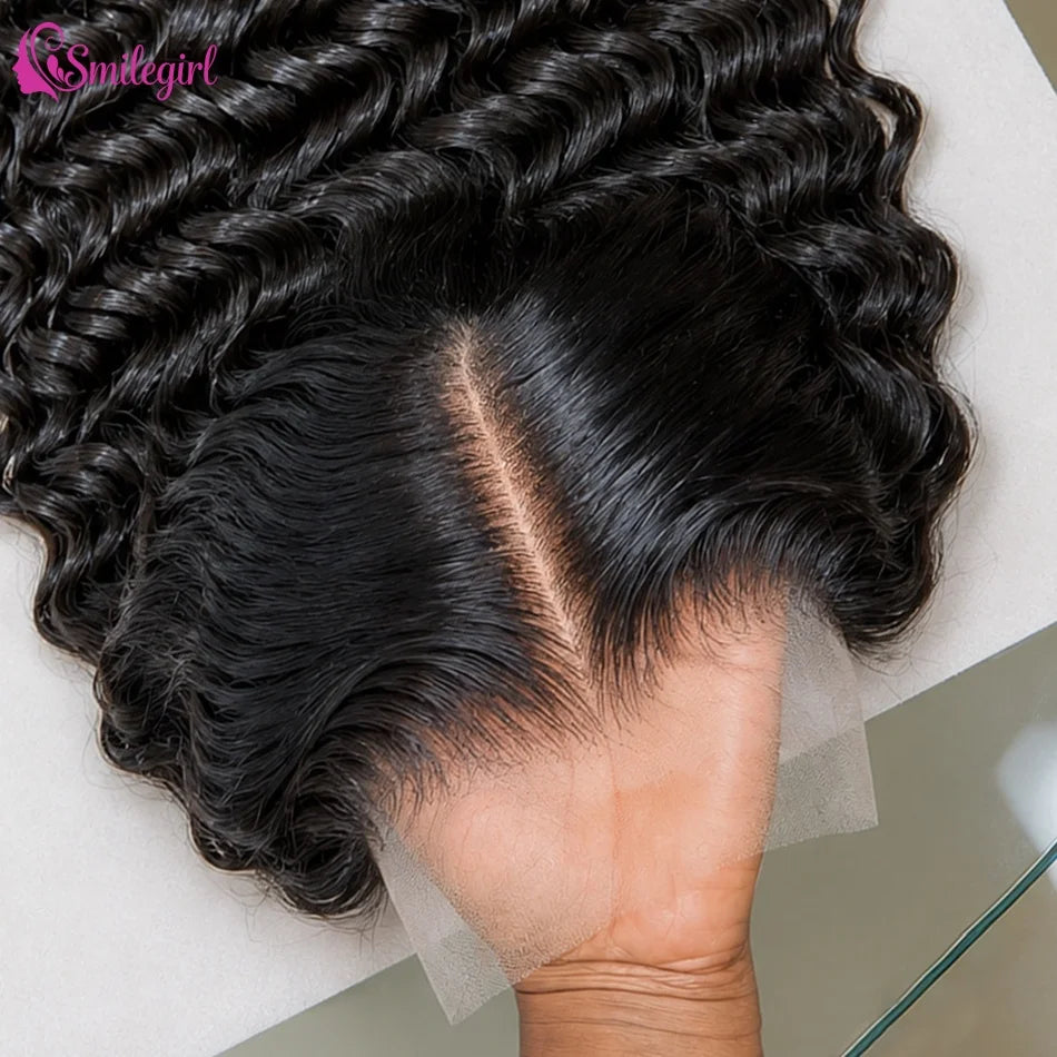 13x6 Deep Wave Human Hair Wig 250 Density 40 Inch