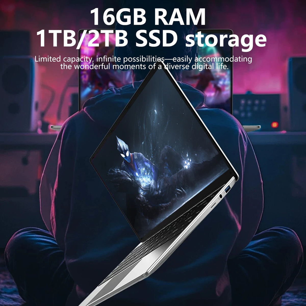 LENO 14.1 Inch Ultra Slim Laptop Windows 11 16GB 2TB SSD