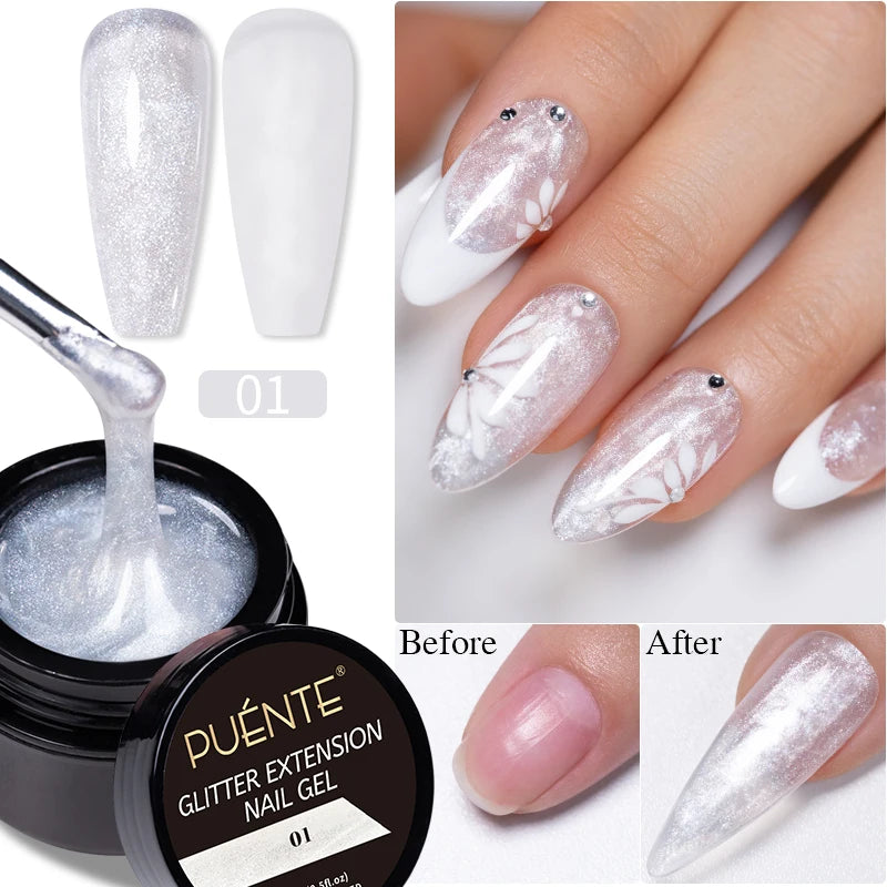 Clear 3D No Wipe Sculpture Gel Nail Polish 15ML