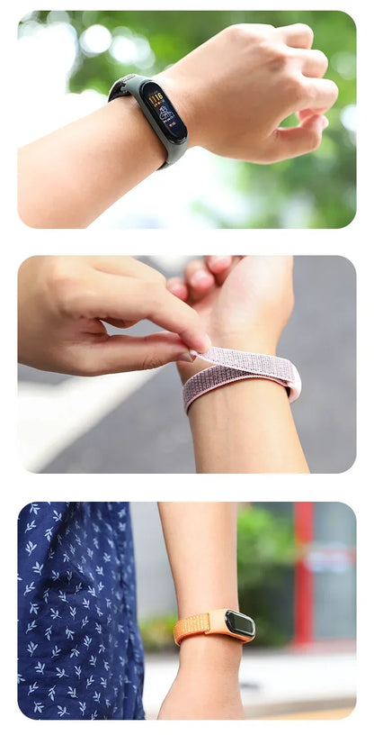 Nylon Adjustable Watchband for Xiaomi Mi Band 3 4 5 6 7