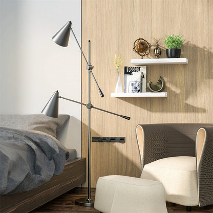 Wooden Floating Shelves Set of 2 Wall Mounted