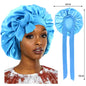 Satin Sleeping Cap for Women Solid Wide Band Nightcap