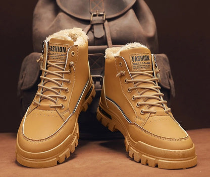 Men's High Top Snow Boots in Plush Cotton