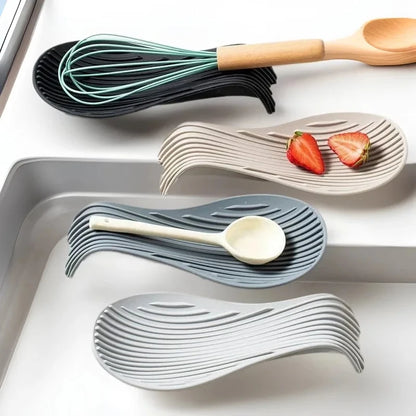 Silicone Spoon Holder and Kitchenware Tray
