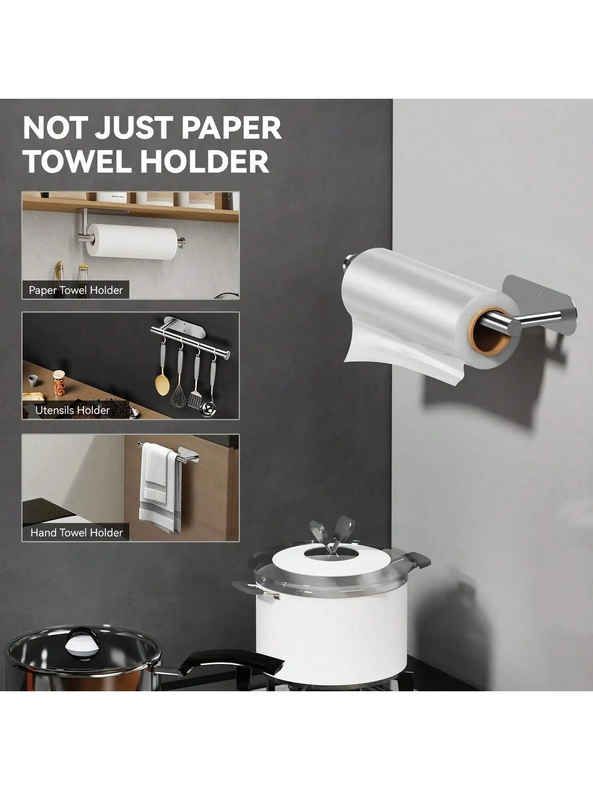 Metal Paper Towel Holder Stainless Steel Gold Black