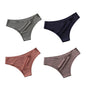 4PCS Seamless Brazilian Panties Cool Ice Silk Low Waist