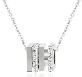 Vintage Textured Stainless Steel Necklace