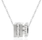 Vintage Textured Stainless Steel Necklace