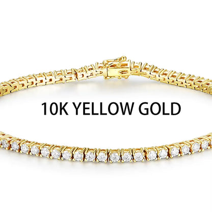 Moissanite Tennis Bracelet for Women in 14K Gold