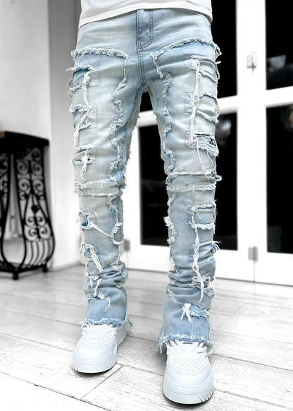Men's Ripped Distressed Denim Jeans Casual Pants