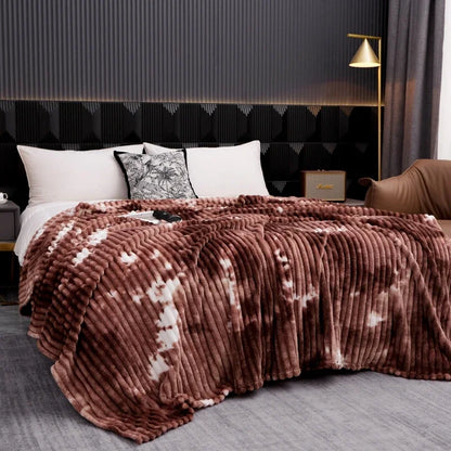 Tie Dye Flannel Fleece Blanket for Beds