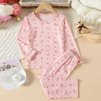Children's Casual Joker Bear Print Pajama Set