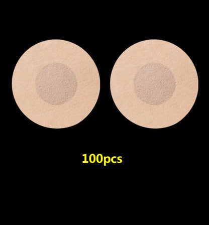 100Pcs Disposable Invisible Nipple Covers Natural Color