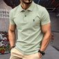 Men's Short Sleeve Polo Shirt Cotton Embroidery Casual