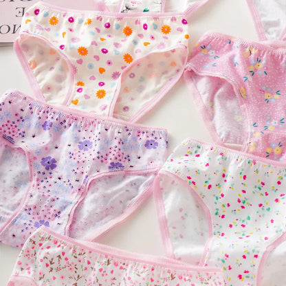 Floral Cotton Briefs for Girls 2-11 Years