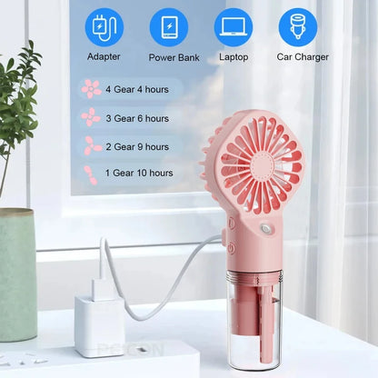 Portable Mini USB Rechargeable Humidifier Fan