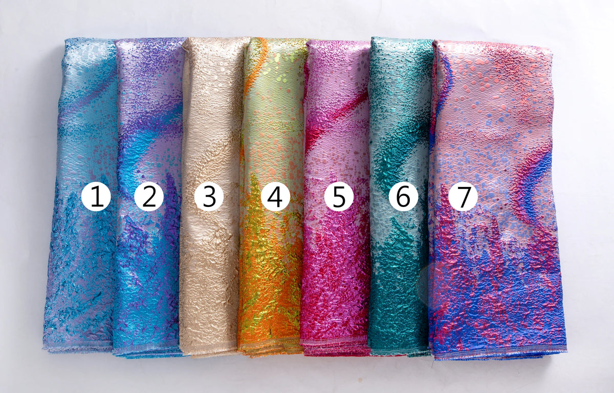 Nigerian Jacquard Brocade Lace Fabric 5 Yards