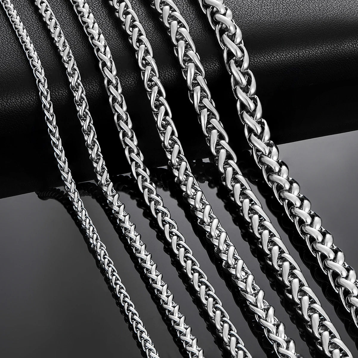 Stainless Steel Classic Curb Necklace 14 to 40 Inches