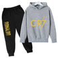 Ronaldo CR7 Print Hoodie and Pants Set for Children