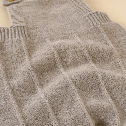 Sleeveless Knitted Baby Romper Set for Newborns