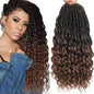 Deep Faux Locs Crochet Hair Curly Ends Synthetic