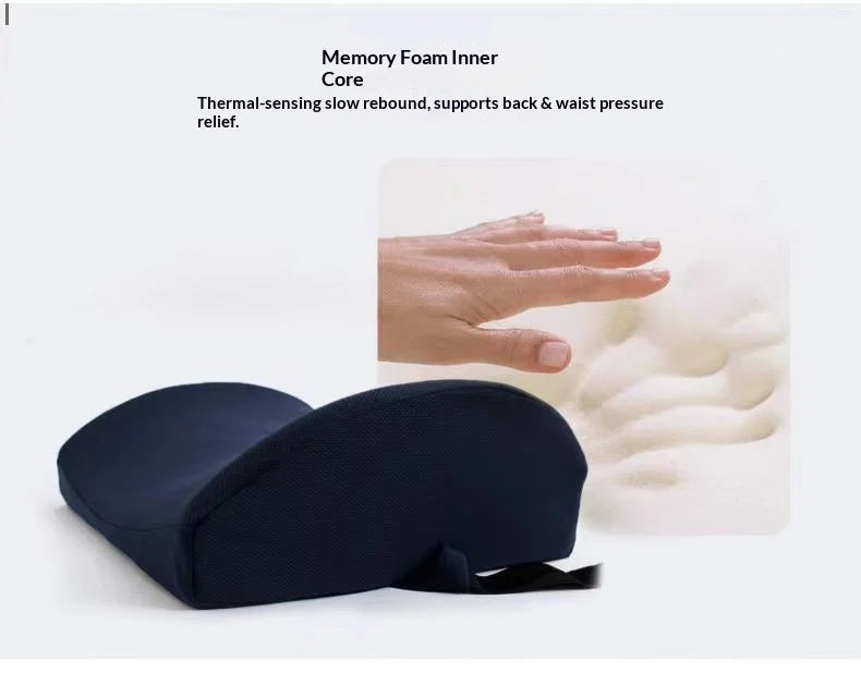 Memory Foam Lumbar Cushion for Office and Car Support
