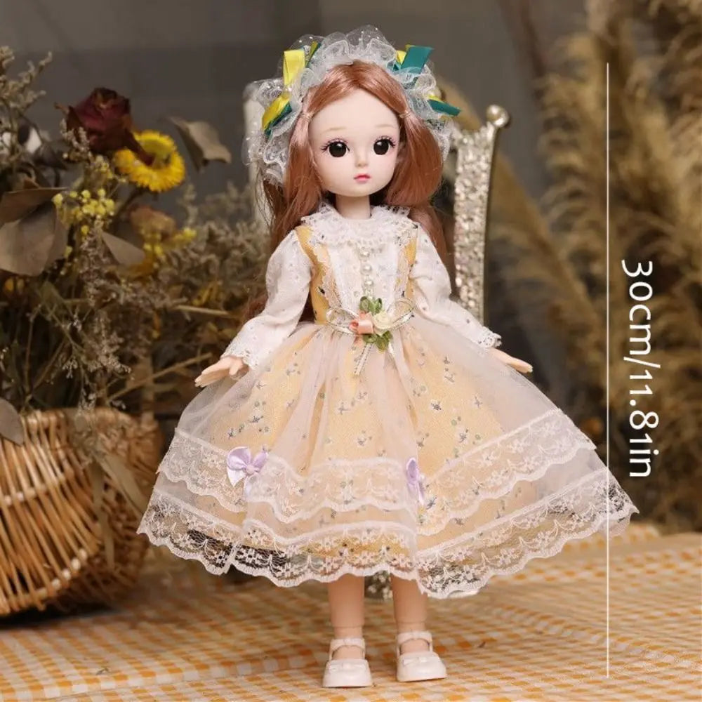 Plastic 30cm Movable Joint Doll with Music for Kids